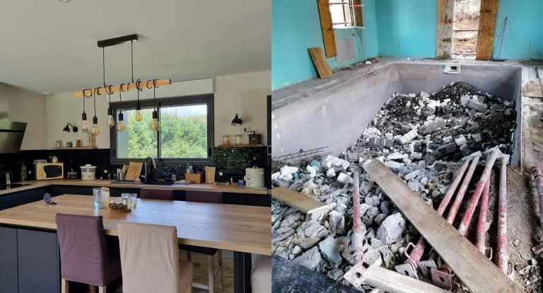 Il a transformé une piscine à l’abandon en une maison de 142 m² avec succès Il a transformé une piscine à l’abandon en une maison de 142 m² avec succès